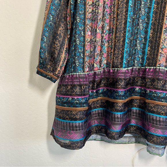 Soft Surroundings Women’s S Floral Lightweight Boho Tunic Top Ruffles NWT - Picture 3 of 7